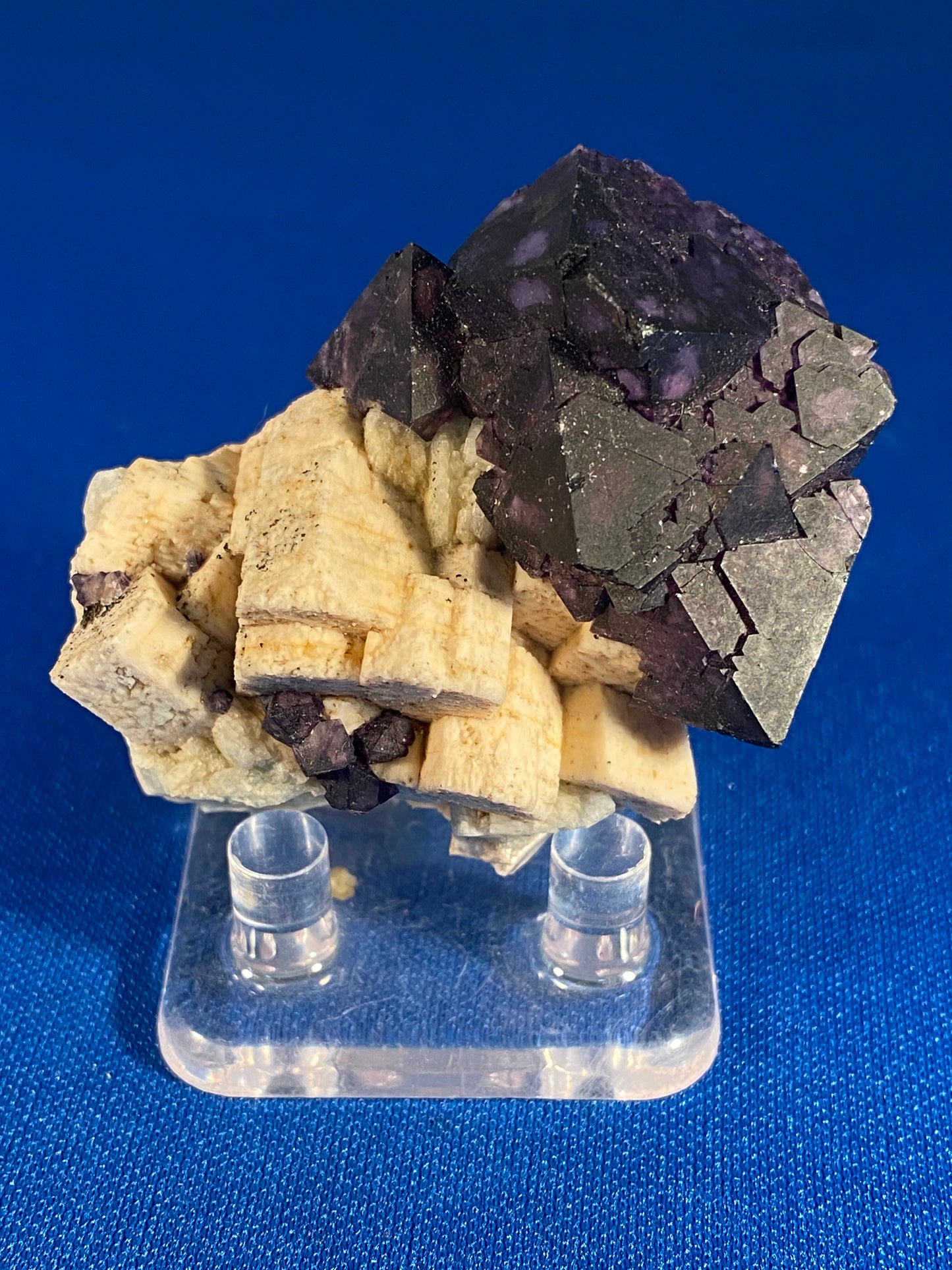 Fluorite on Orthoclase, Papachacra, Argentina