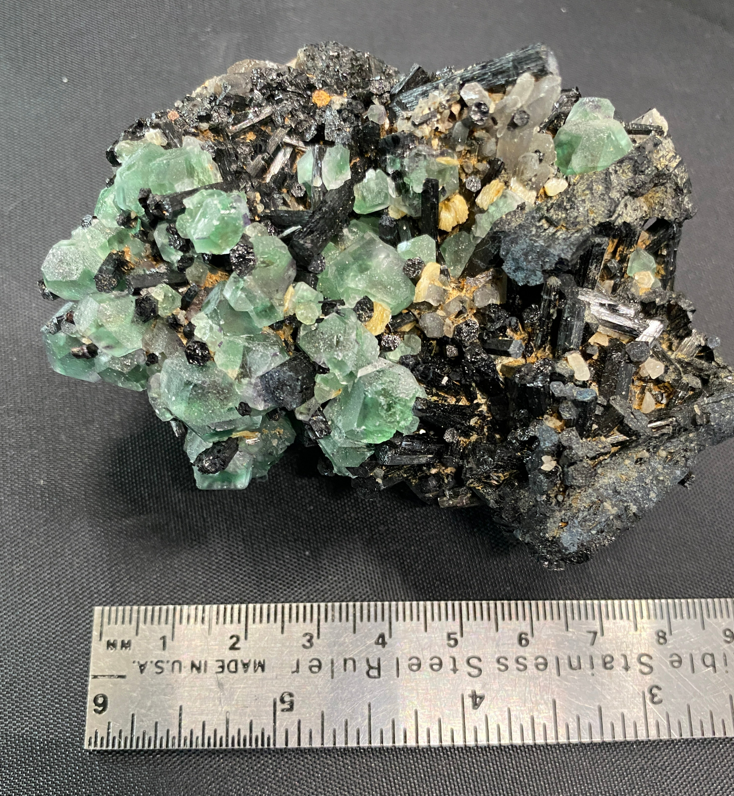 Fluorite, Schorl & Muscovite, Erongo, Namibia