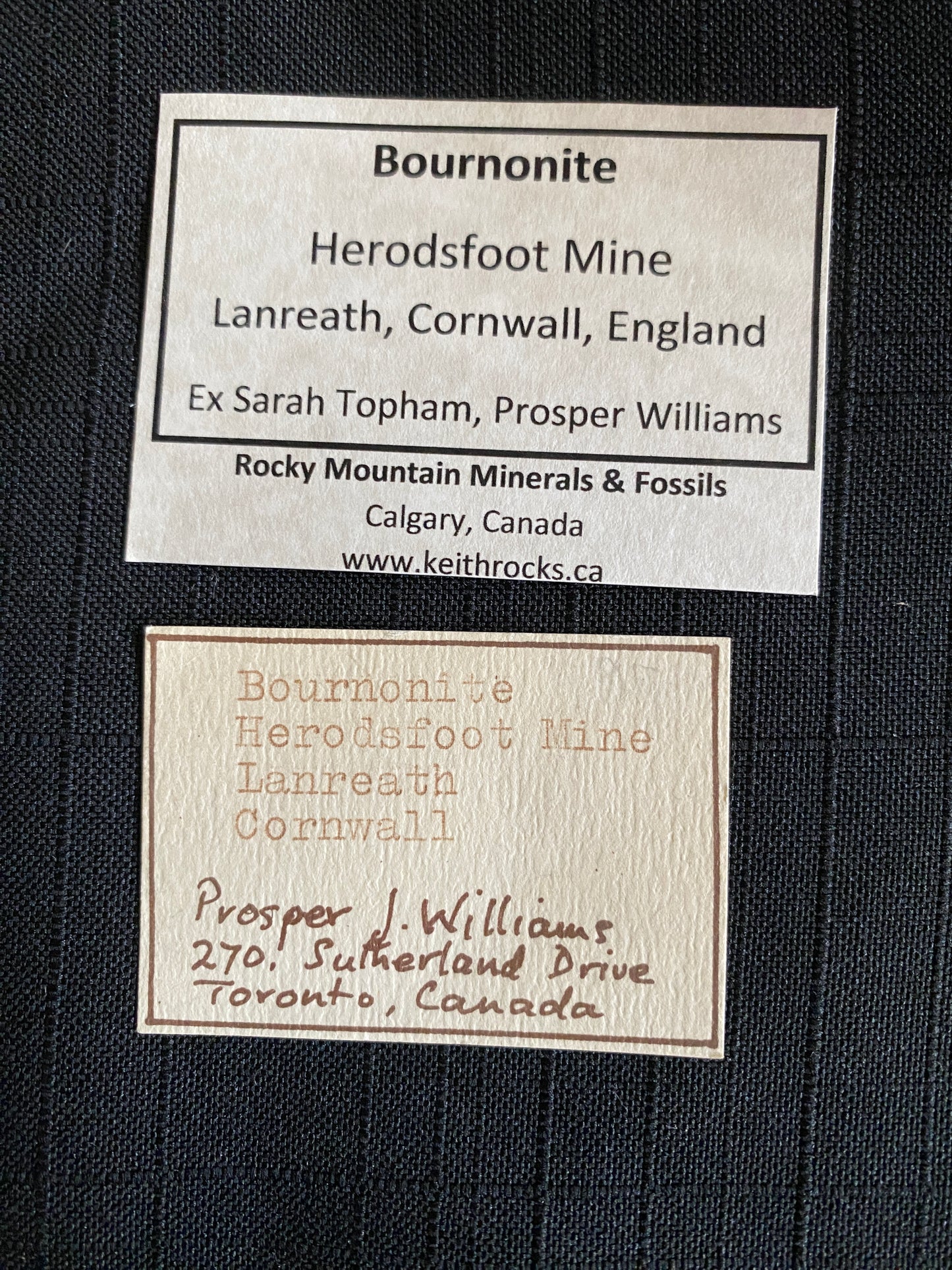 Bournonite, Herodsfoot Mine, Lanreath, Cornwall, England