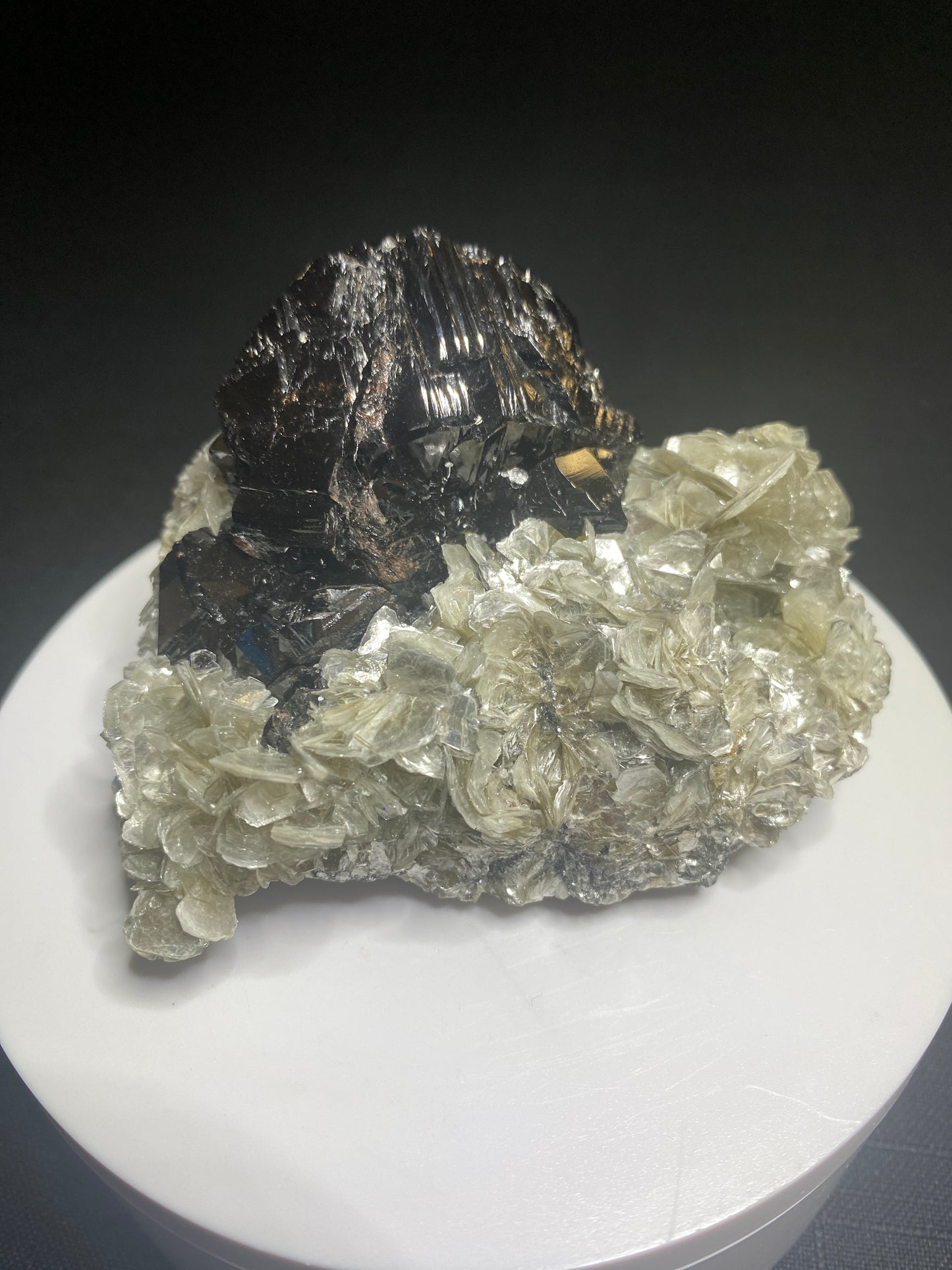 Cassiterite in Muscovite, Pingwu, Sichuan, China