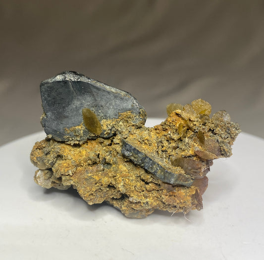 Bournonite with Siderite, Machacamarca Mine, Potosi Department, Bolivia