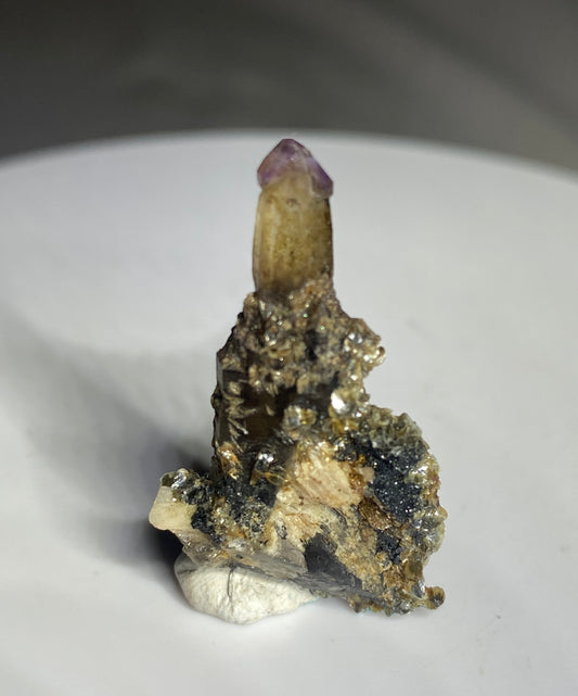 Reverse-sceptered Ametrine, Rock Rush Pocket, Mount Odin, Revelstoke, British Columbia, Canada