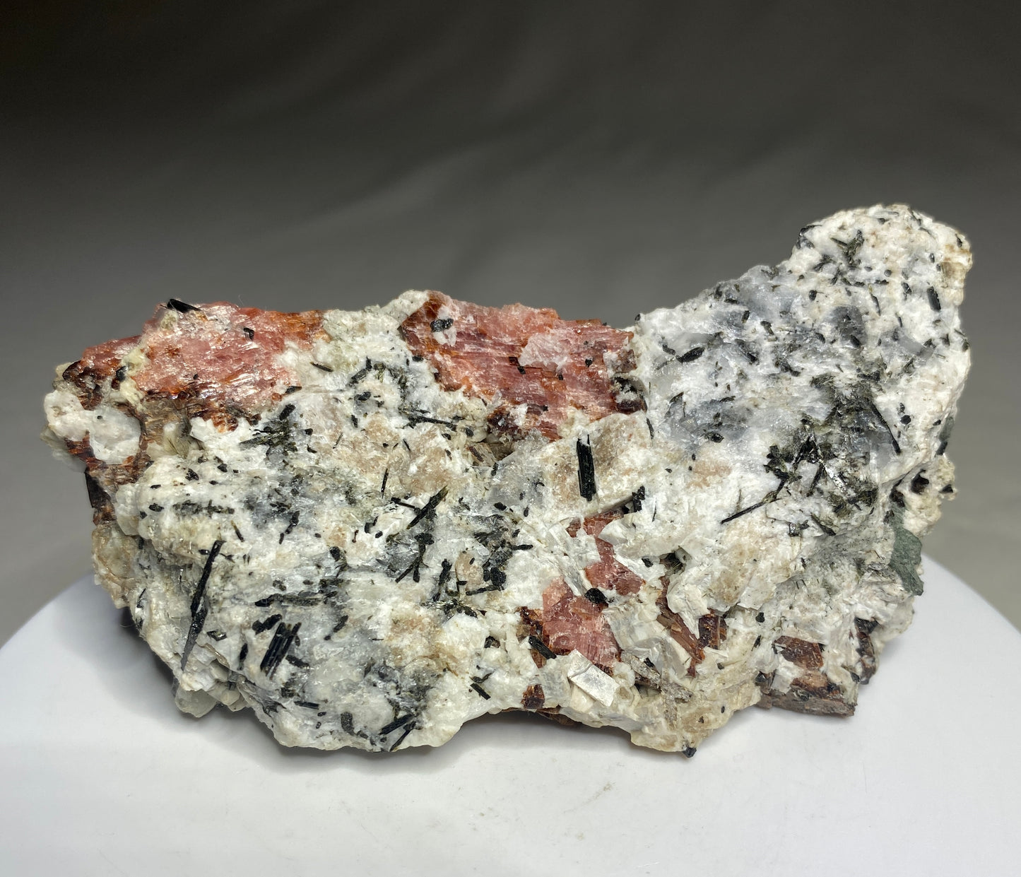 Rhodochrosite with Aegirine, Mont St-Hilaire, Quebec, Canada