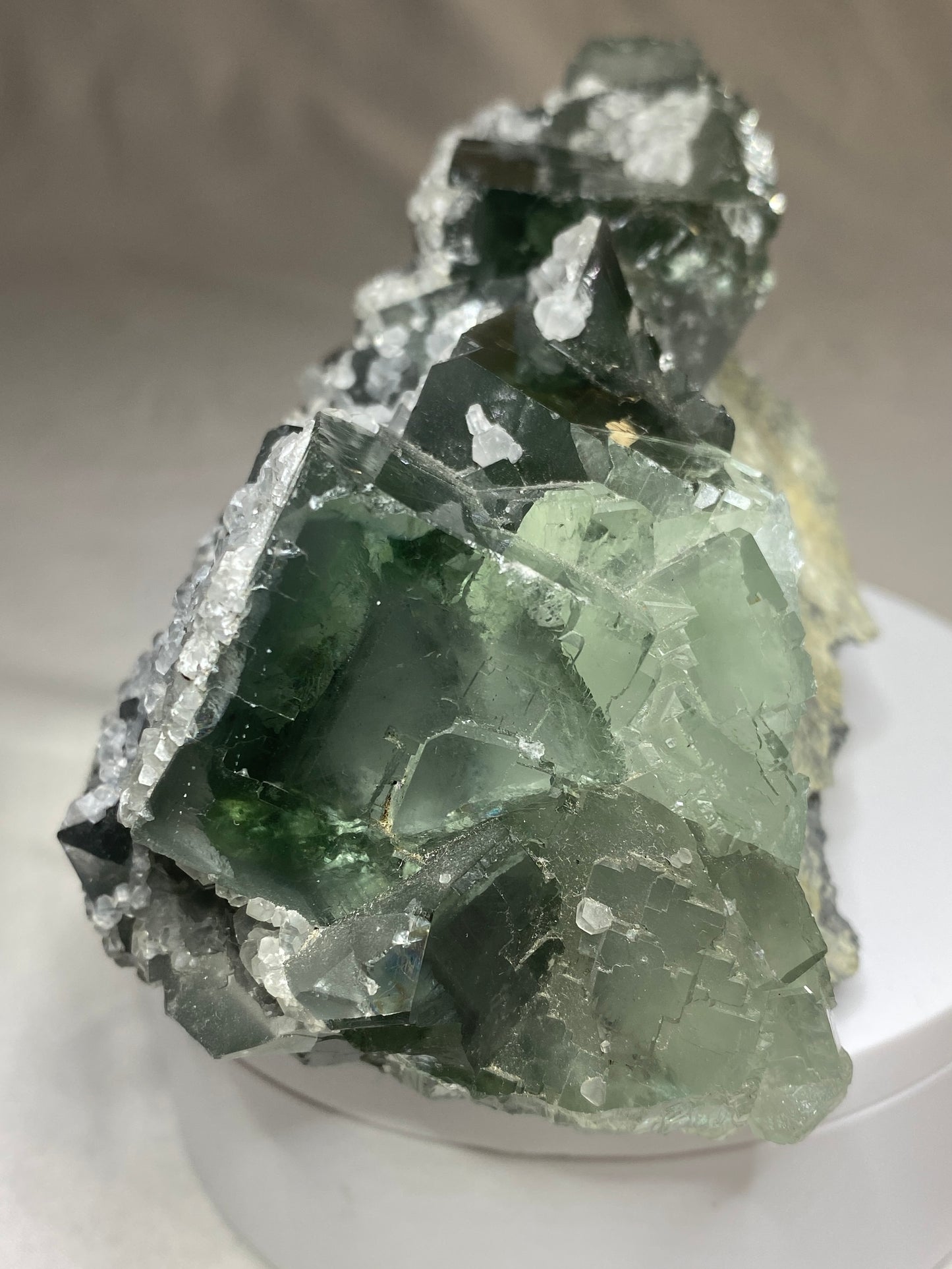 Calcite on Fluorite, China