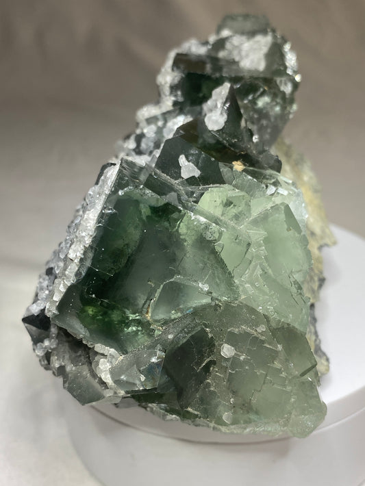 Calcite on Fluorite, China