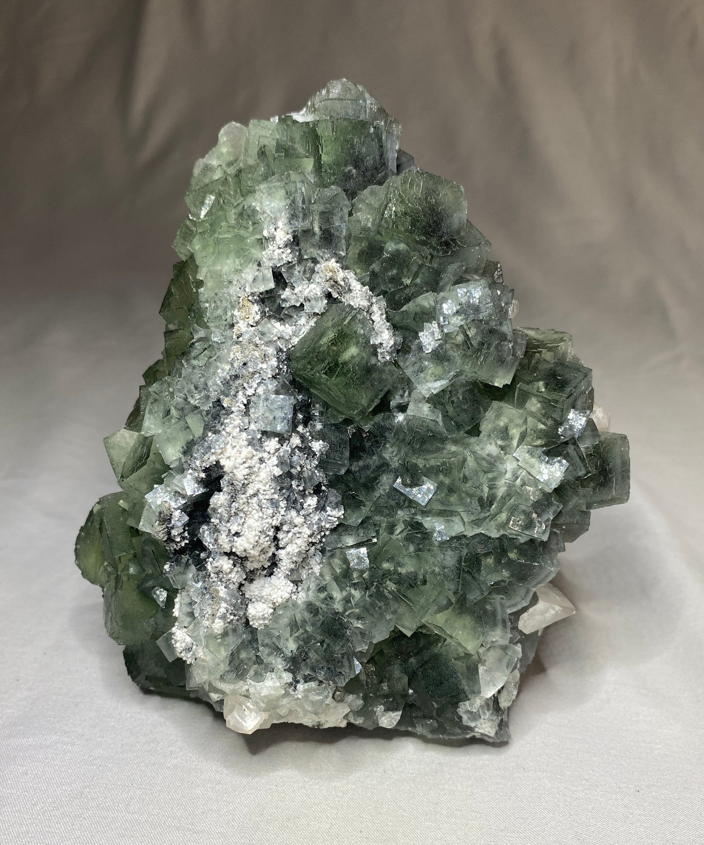 Calcite on Fluorite, Okorusu Mine, Namibia