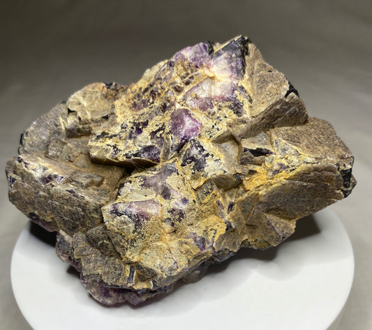 Fluorite ("Blue John"), Treak Cliff Caverns, Castleton, England