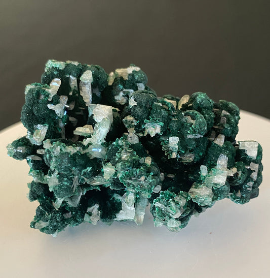 Cerussite on Malachite, Palabanda Quarries, Mfouati, Republic of the Congo