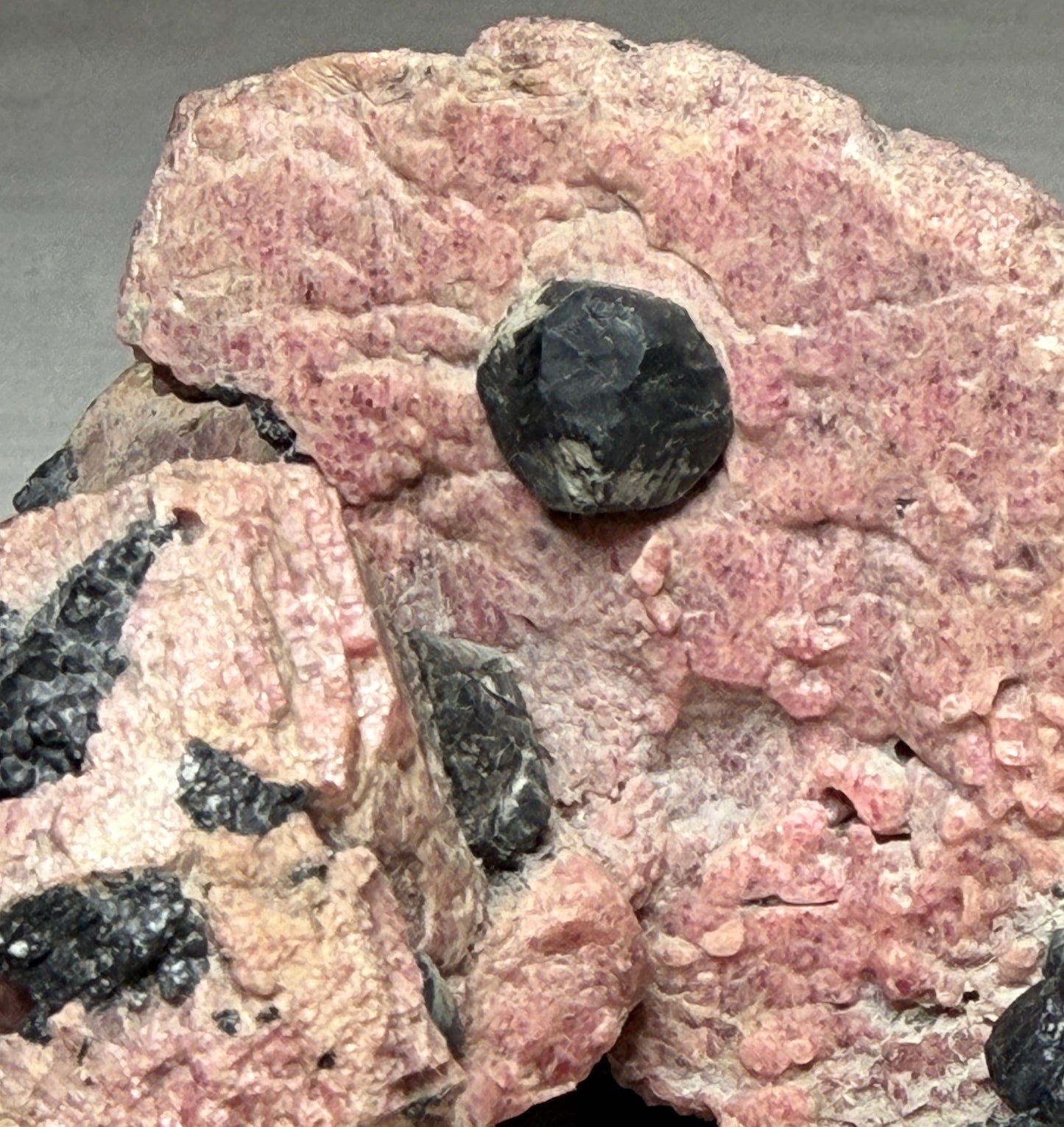 Rhodonite (variety Fowlerite) & Franklinite, Franklin, New Jersey