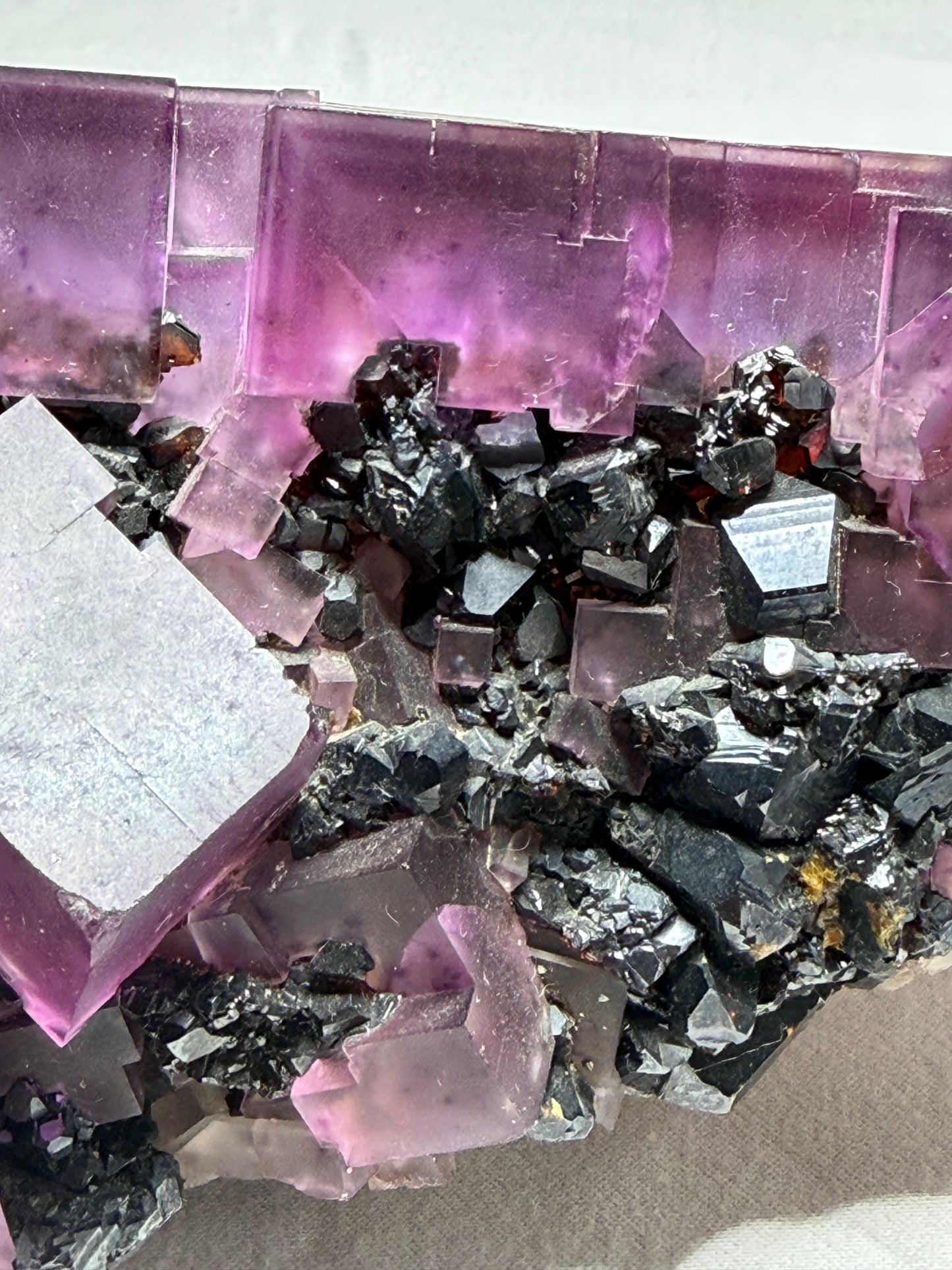 Fluorite with Sphalerite & Galena, Cave-in-Rock District, Illinois