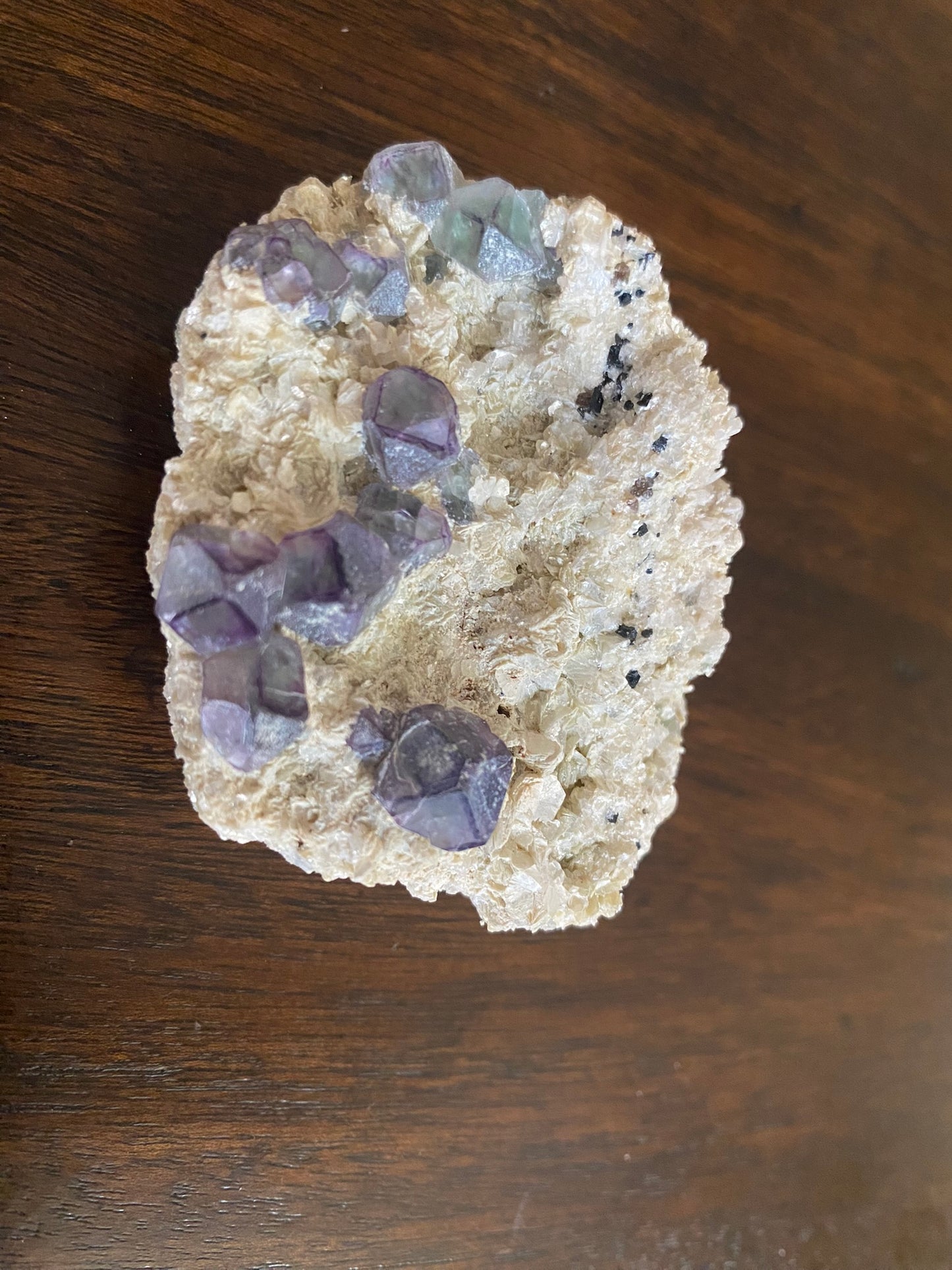 Fluorite on Muscovite Mica, Erongo Mountains, Erongo, Namibia