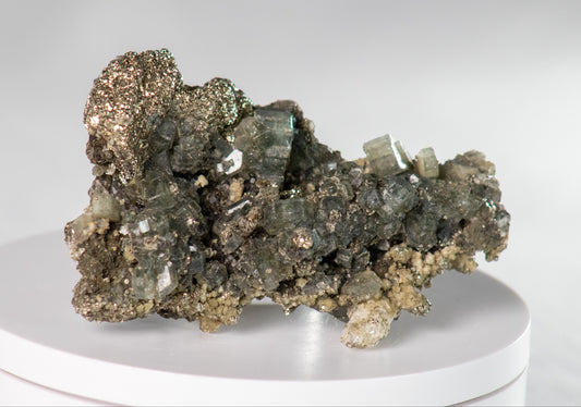 Apatite with Pyrite, Panasquiera, Portugal