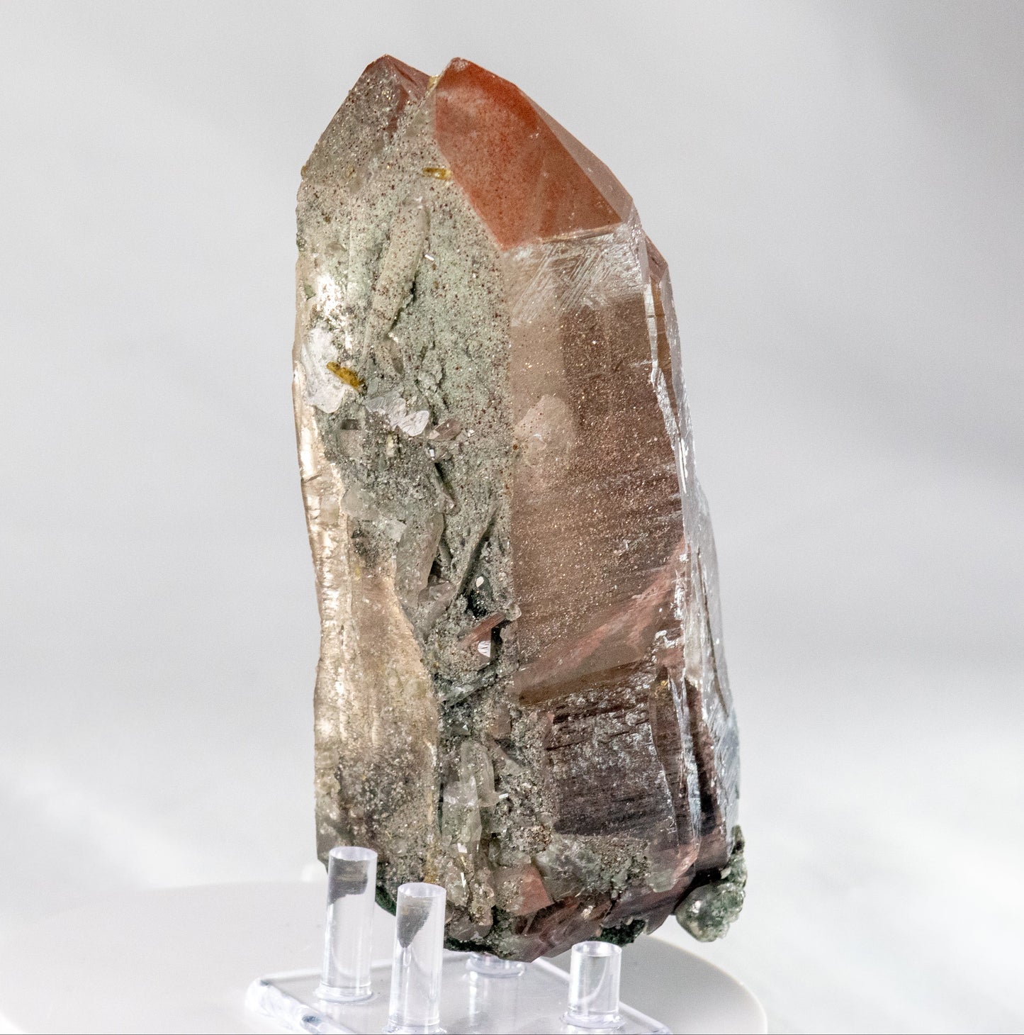 Quartz with Hematite, Chlorite & Barite, Jan Coetzee Mine, Nababeep, Northern Cape, South Africa