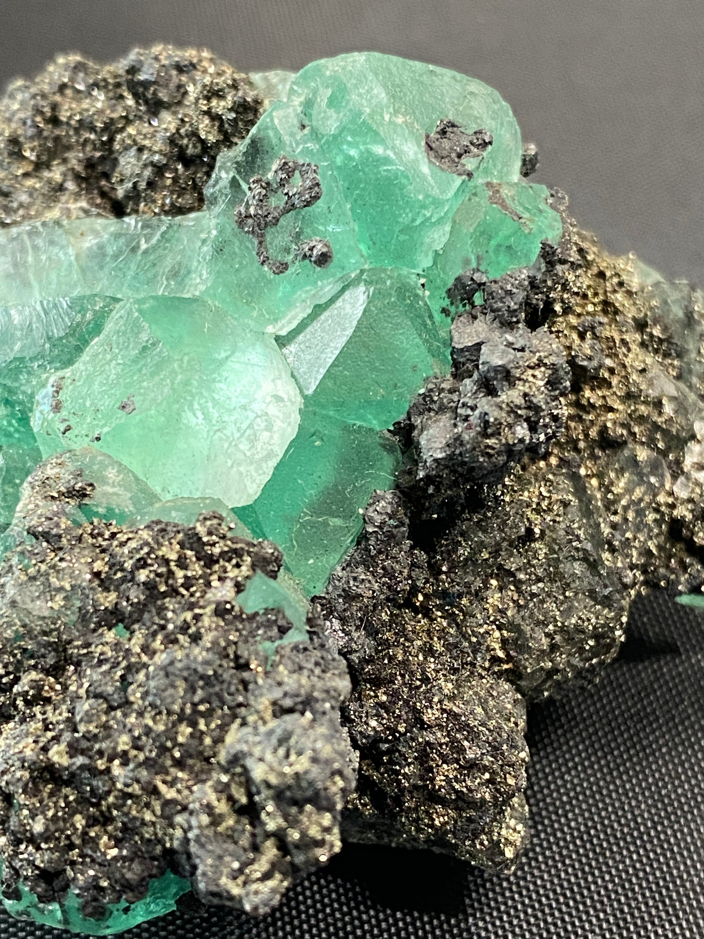 Geocronite-Jordanite, Fluorite & Pyrite, Milpo Mine, Cerro de Pasco, Pasco, Peru