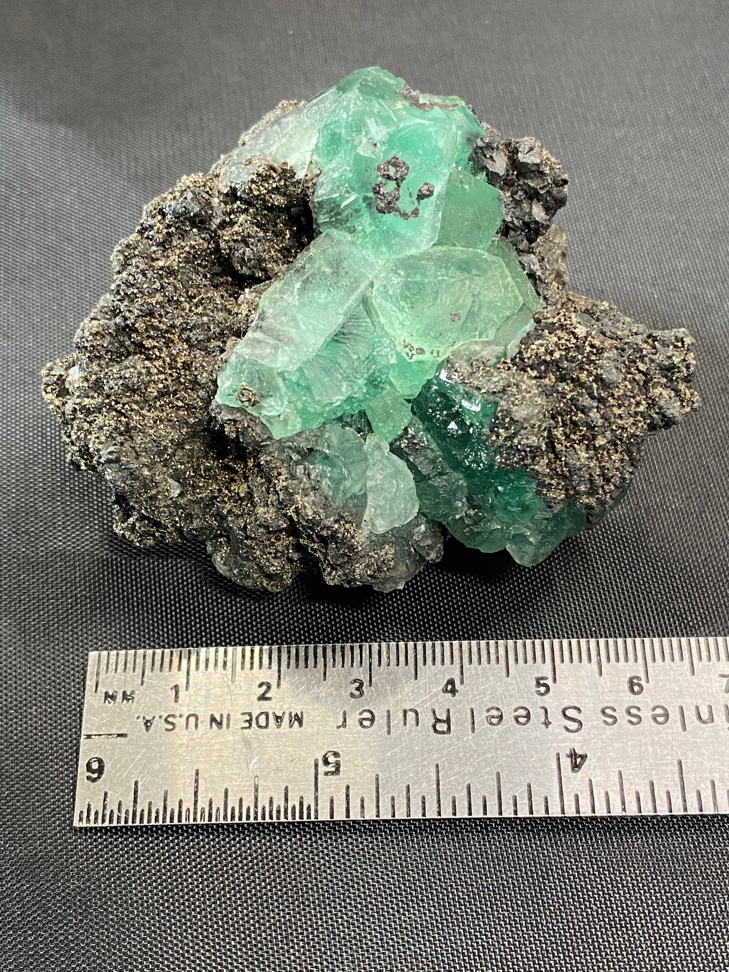 Geocronite-Jordanite, Fluorite & Pyrite, Milpo Mine, Cerro de Pasco, Pasco, Peru