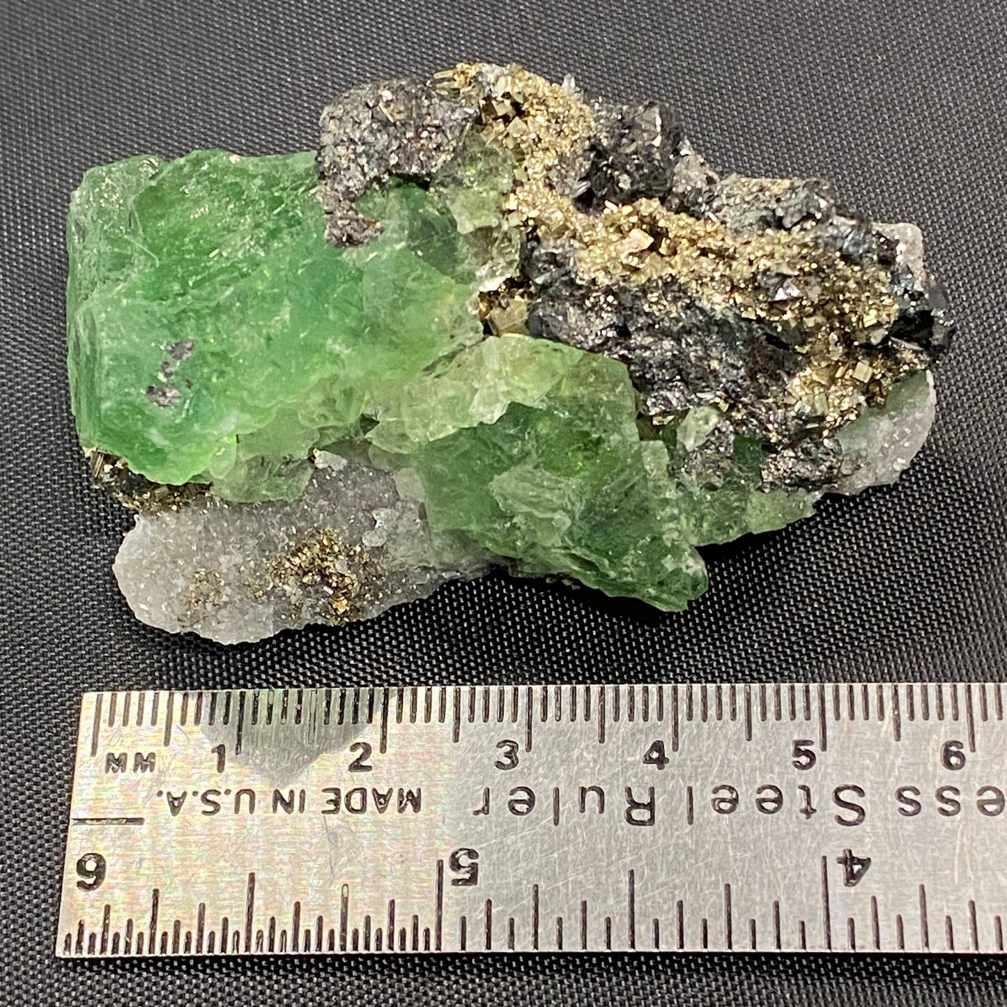 Geocronite-Jordanite, Fluorite & Pyrite, Milpo Mine, Cerro de Pasco, Pasco, Peru