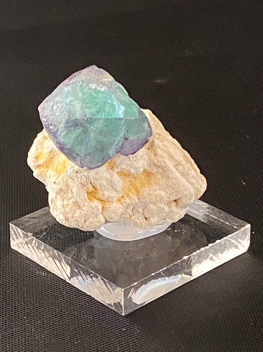 Fluorite on Microcline, Erongo, Namibia