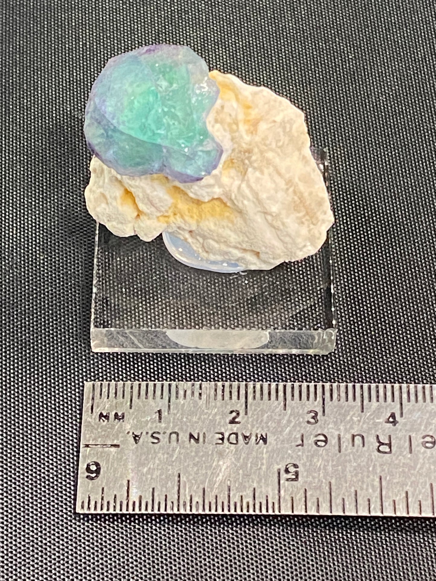 Fluorite on Microcline, Erongo, Namibia