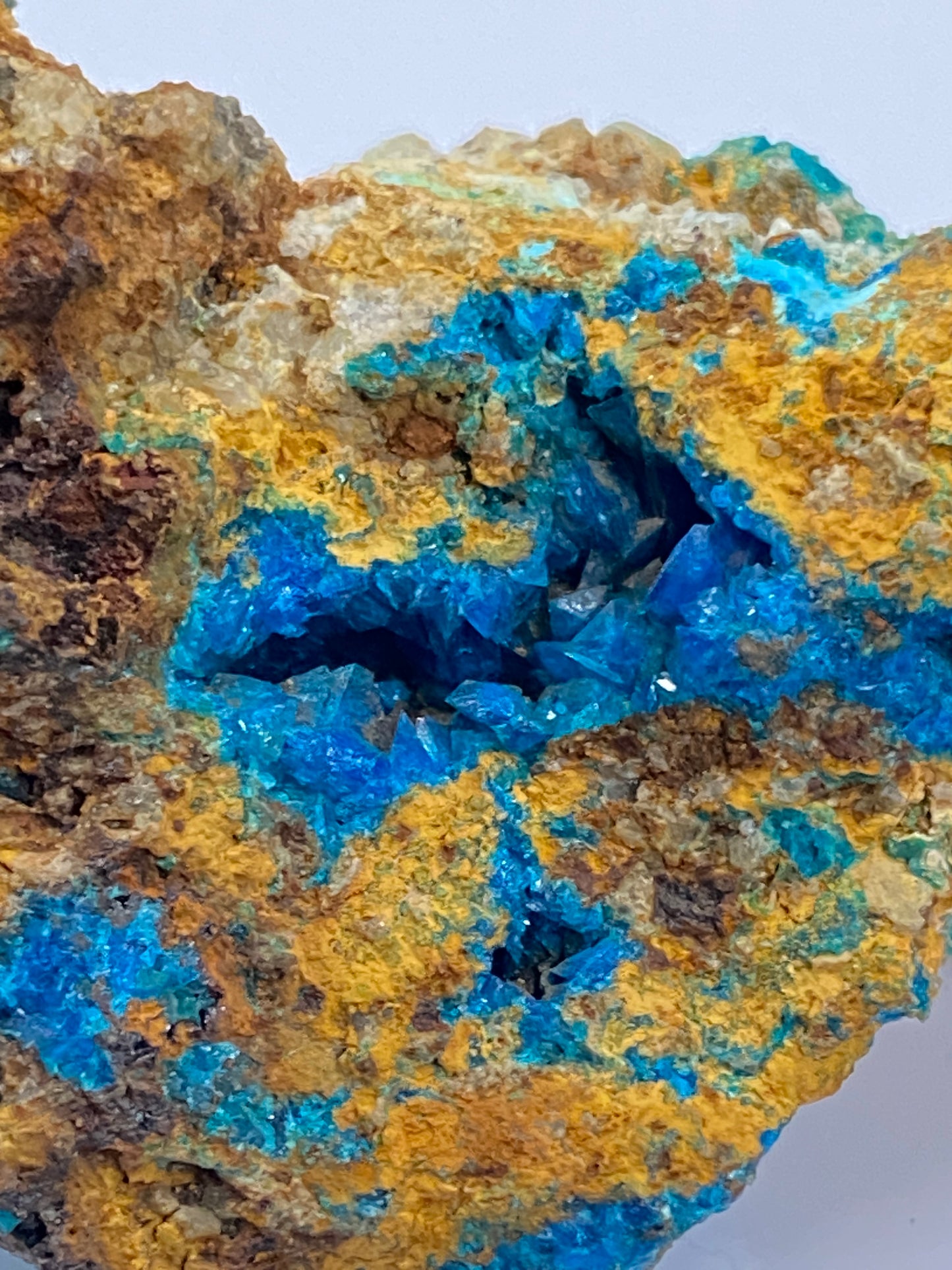 Liroconite, Wheal Gorland, St Day, Cornwall, United Kingdom