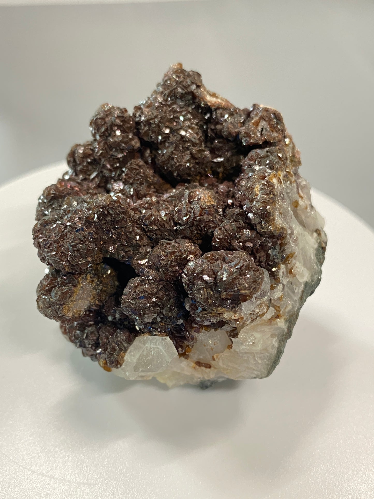 Siderite on Quartz, Wheal Creber, Tavistock, Devon, United Kingdom