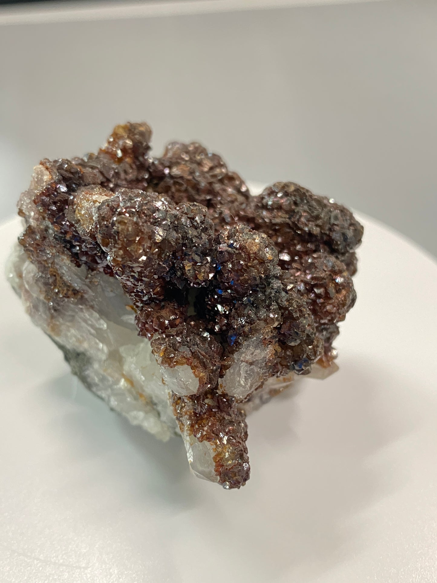 Siderite on Quartz, Wheal Creber, Tavistock, Devon, United Kingdom