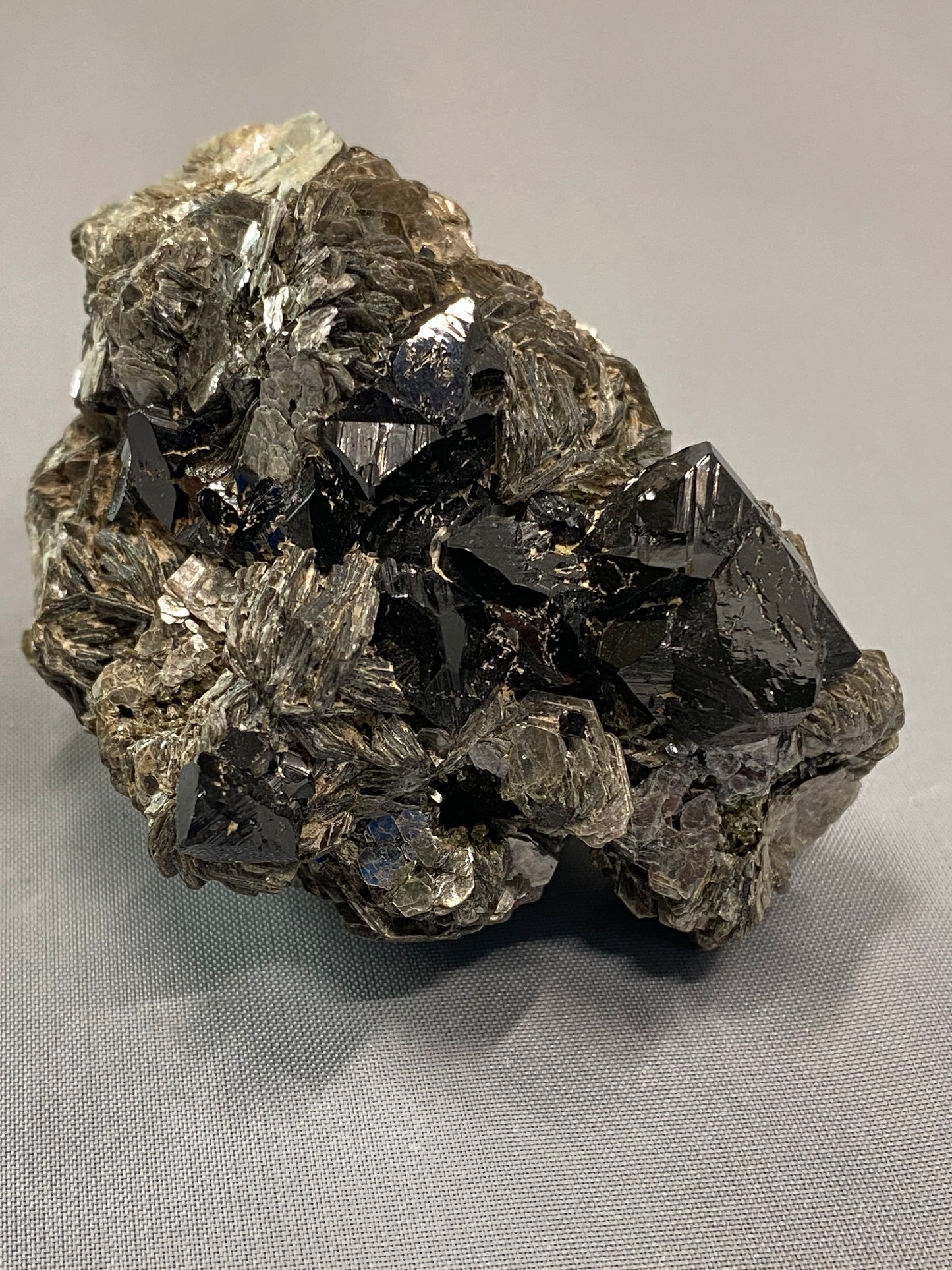 Cassiterite in Muscovite, Minas Gerais, Brazil