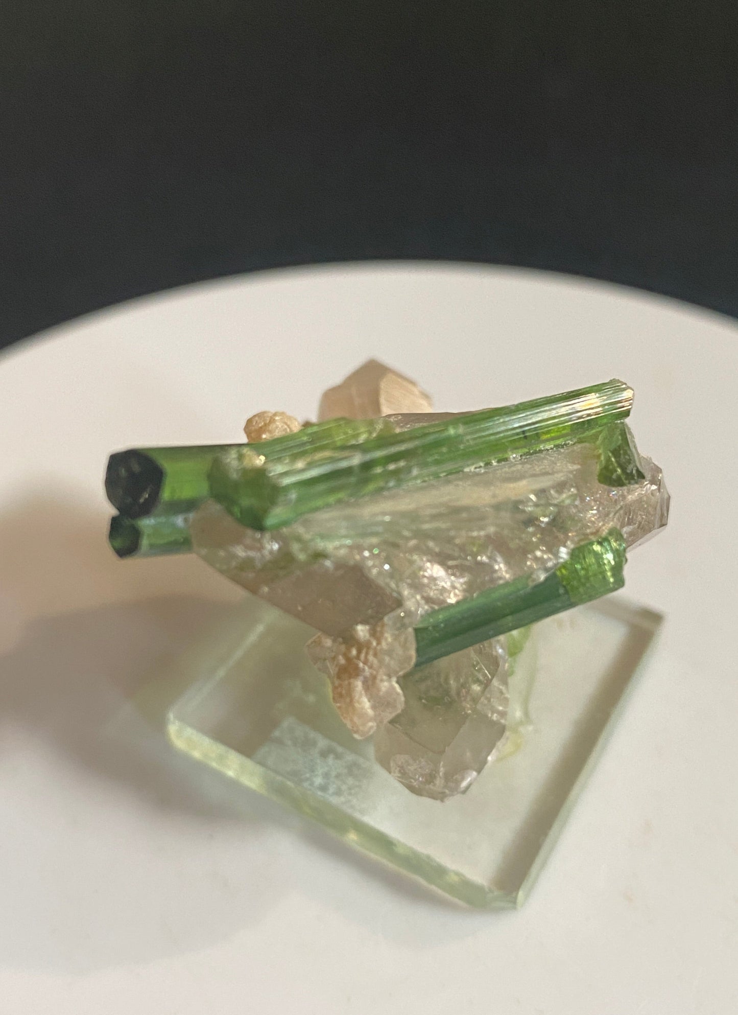 Vayrynenite on Tourmaline, Nuristan, Afghanistan