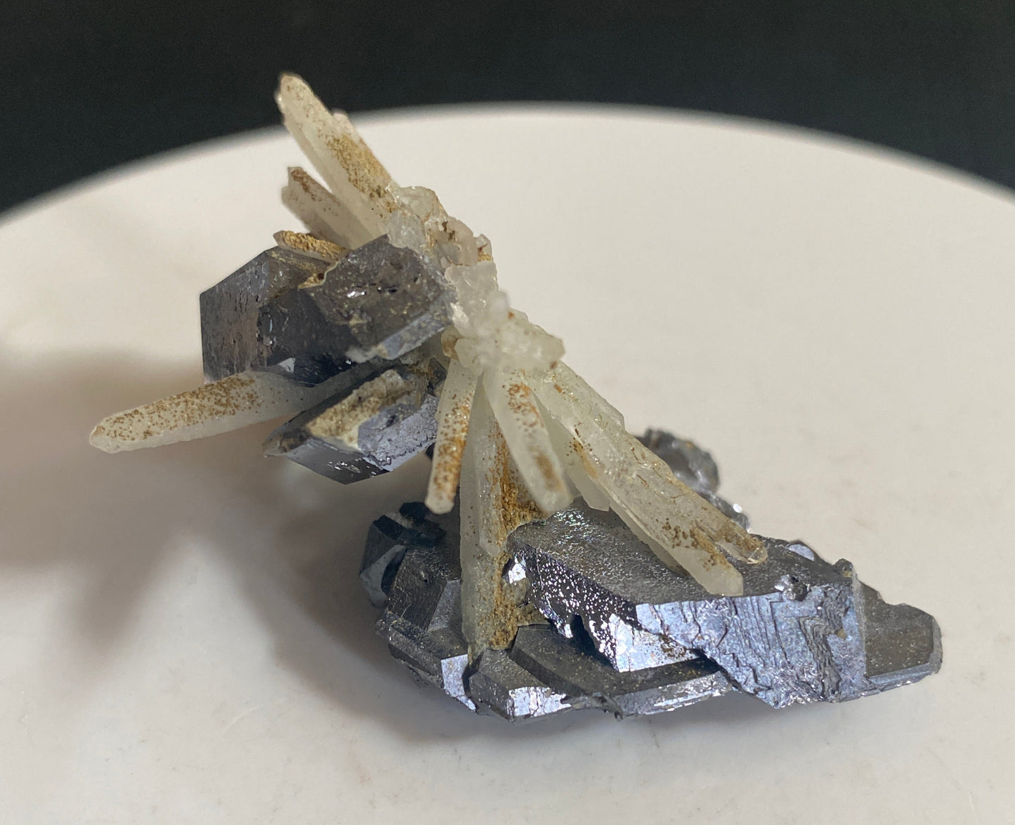 Quartz on Galena, Dalnegorsk, Primorsky Krai, Russia