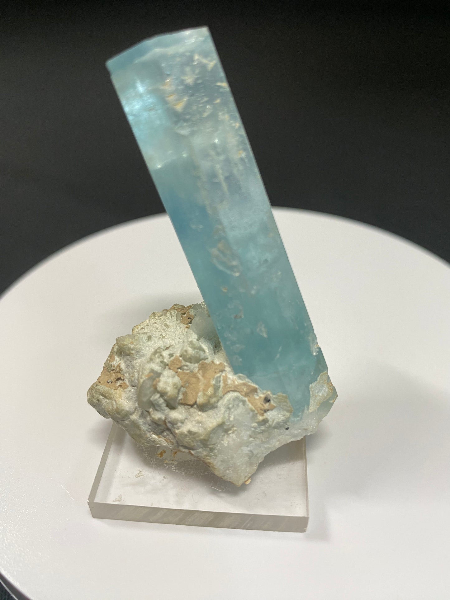 Aquamarine on Feldspar, Gilgit, Pakistan