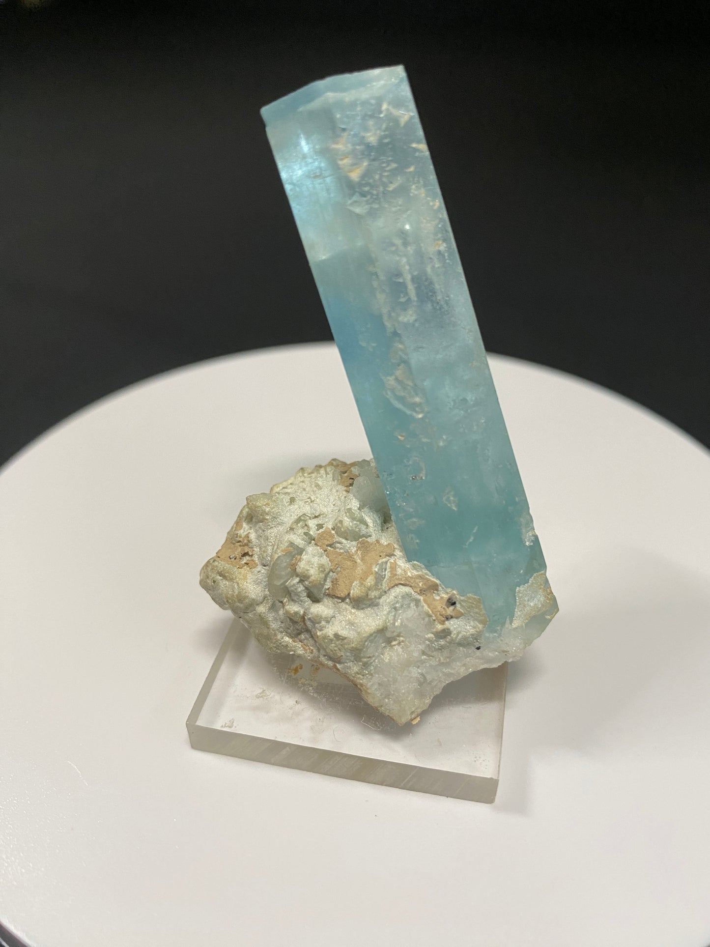 Aquamarine on Feldspar, Gilgit, Pakistan