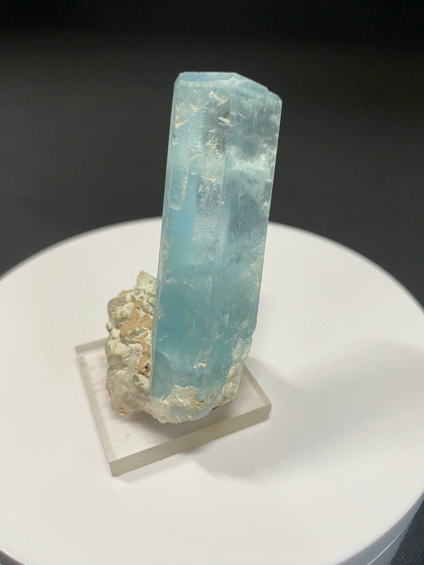 Aquamarine on Feldspar, Gilgit, Pakistan