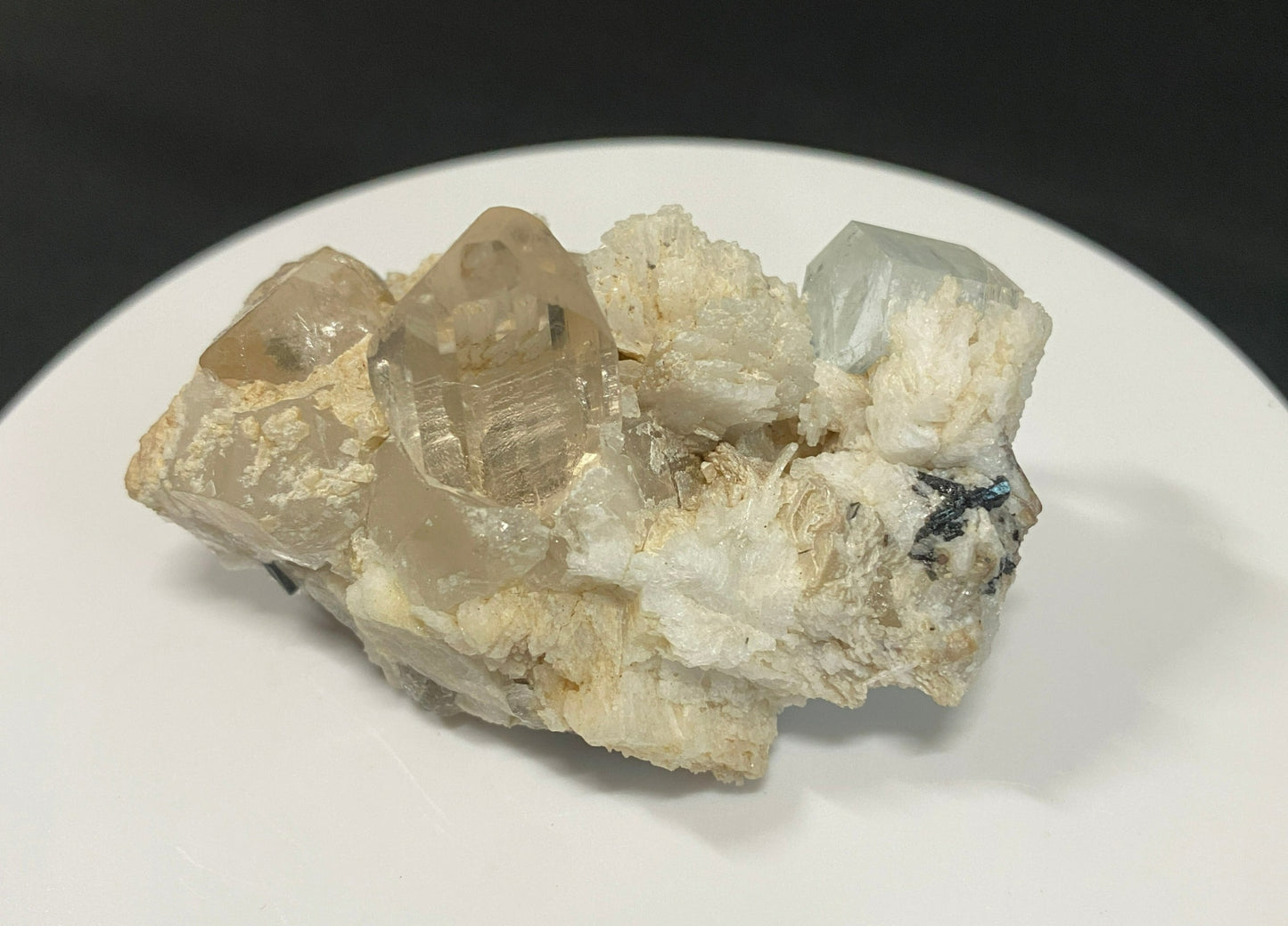 Topaz, Aquamarine, Quartz, Albite, Mica and Schorl, Dusso, Gilgit, Pakistan