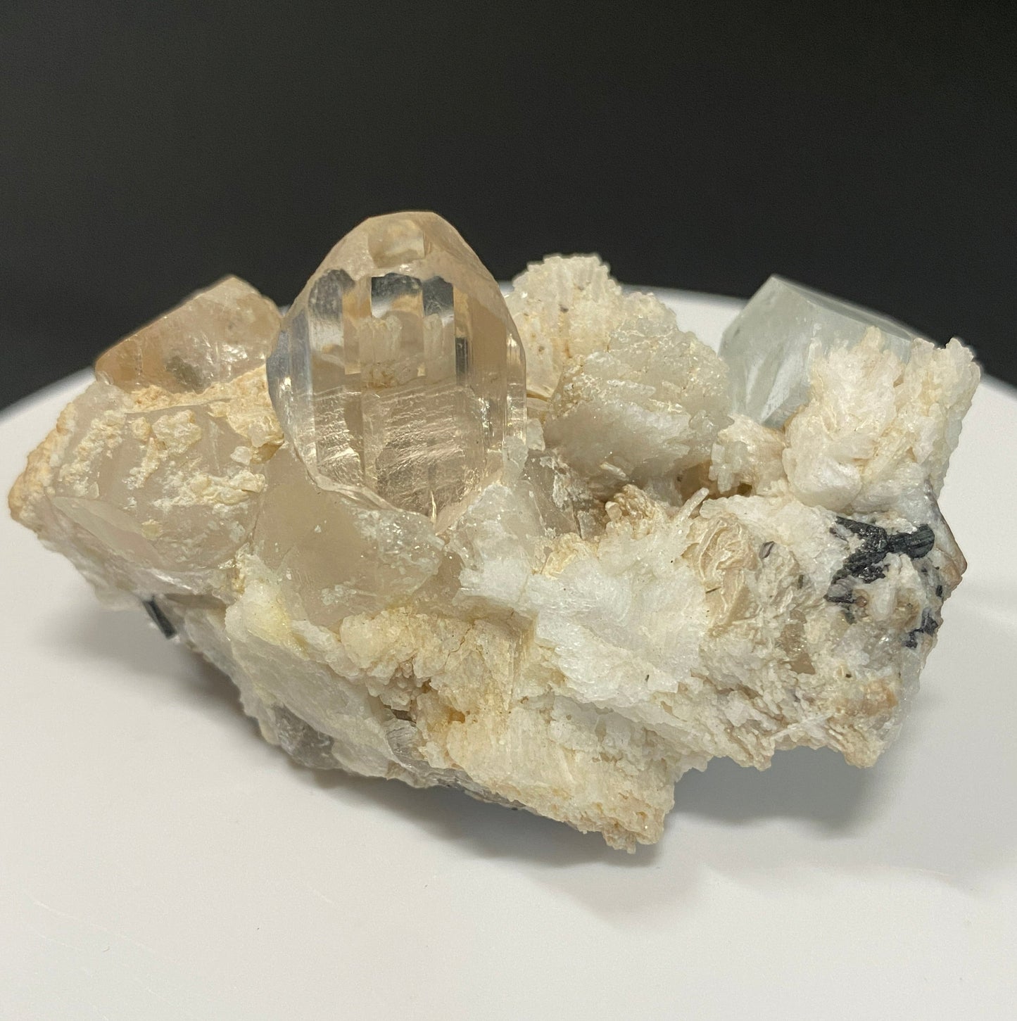 Topaz, Aquamarine, Quartz, Albite, Mica and Schorl, Dusso, Gilgit, Pakistan