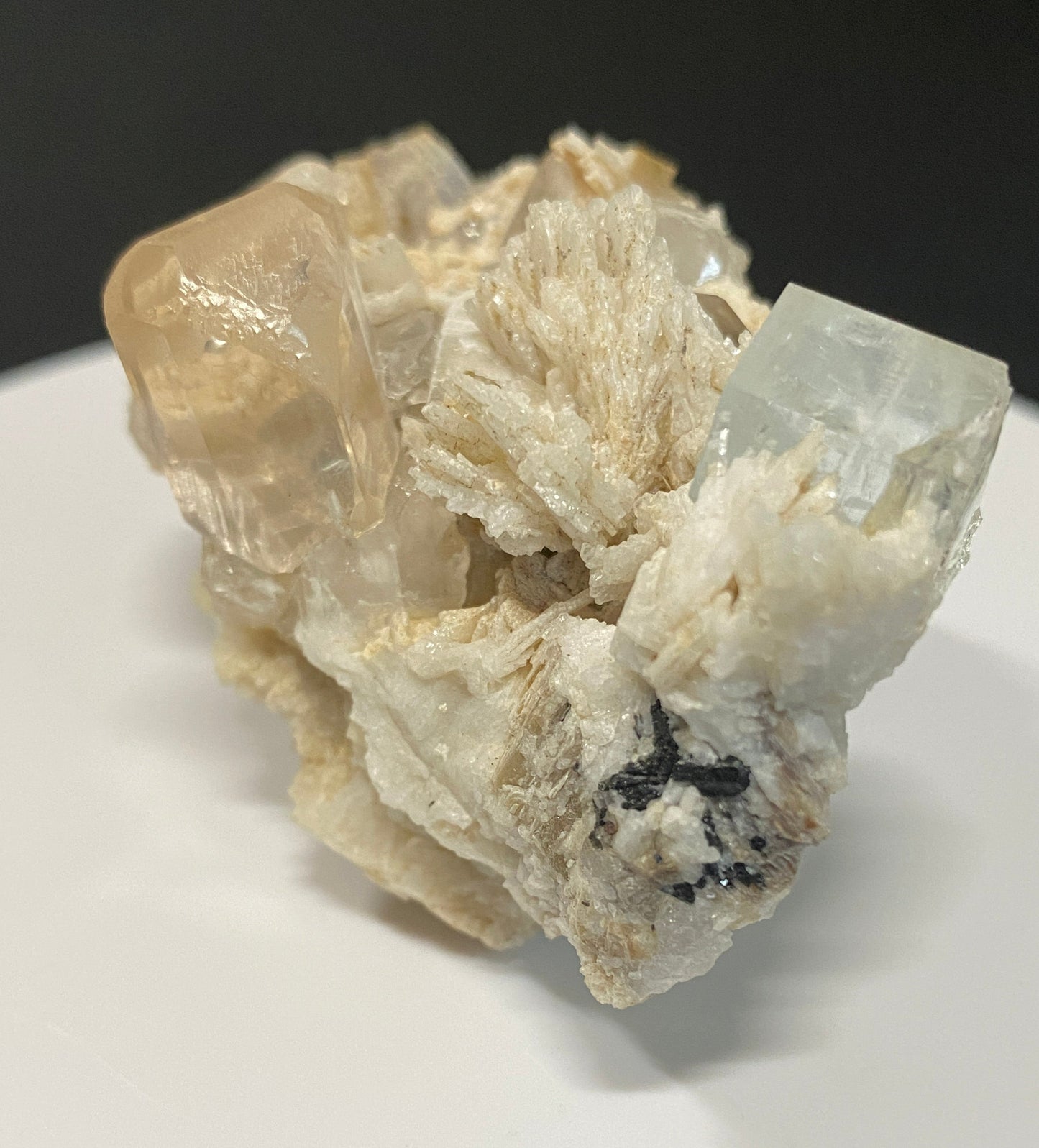 Topaz, Aquamarine, Quartz, Albite, Mica and Schorl, Dusso, Gilgit, Pakistan