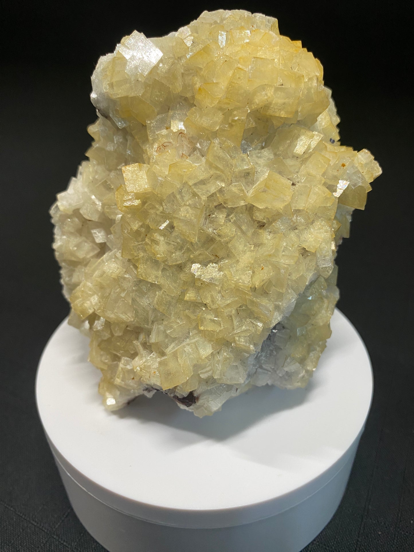 Calcite on Cuprite, Tsumeb, Namibia