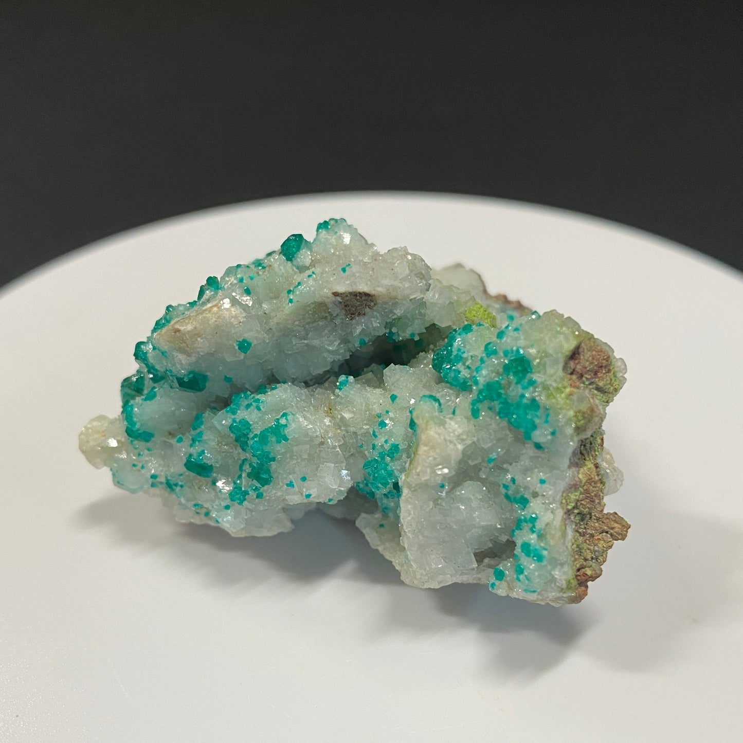 Dioptase, Duftite & Calcite, Tsumeb, Namibia (Ex Prosper J. Williams)