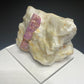 Pinkish red ruby crystal in white marble from Dattaw Mine, Mogok, Myanmar