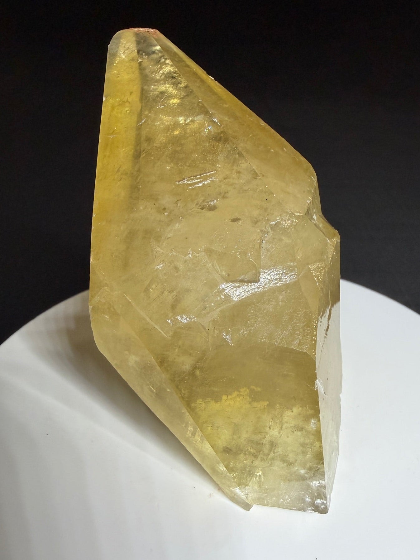 Large pale golden scalenohedral calcite crystals with pyrite from Anhui Province, China