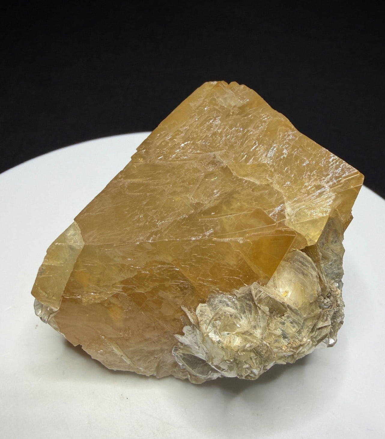 Golden scheelite crystal from Mt. Xuebaoding, Pingwu County, Sichuan, China