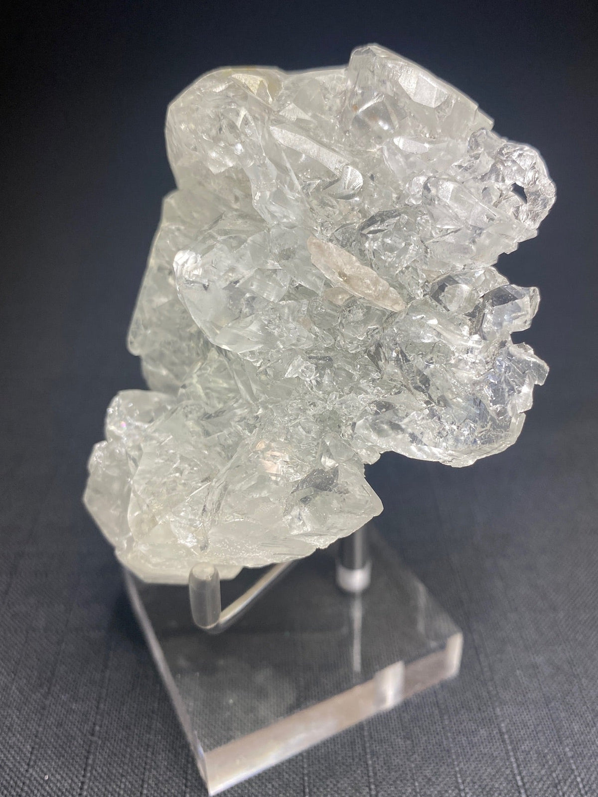 Colourless transparent topaz crystal cluster from Ematita, Minas Gerais, Brazil