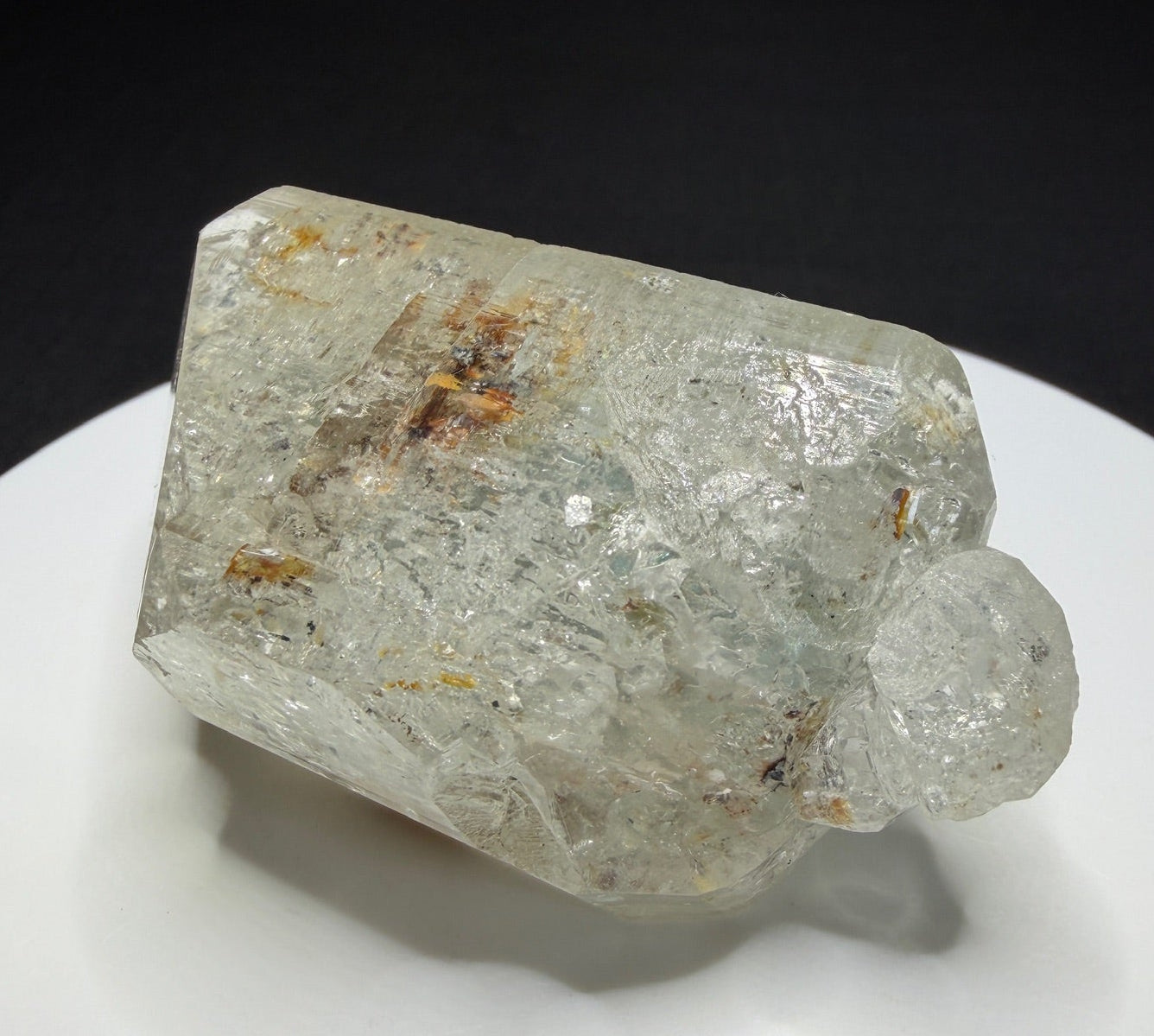 Natural colorless topaz crystal from Minas Gerais, Brazil