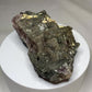 Fluorite with Pyrite and Aragonite, Sauberg Mine, Ehrenfriedersdorf, Germany