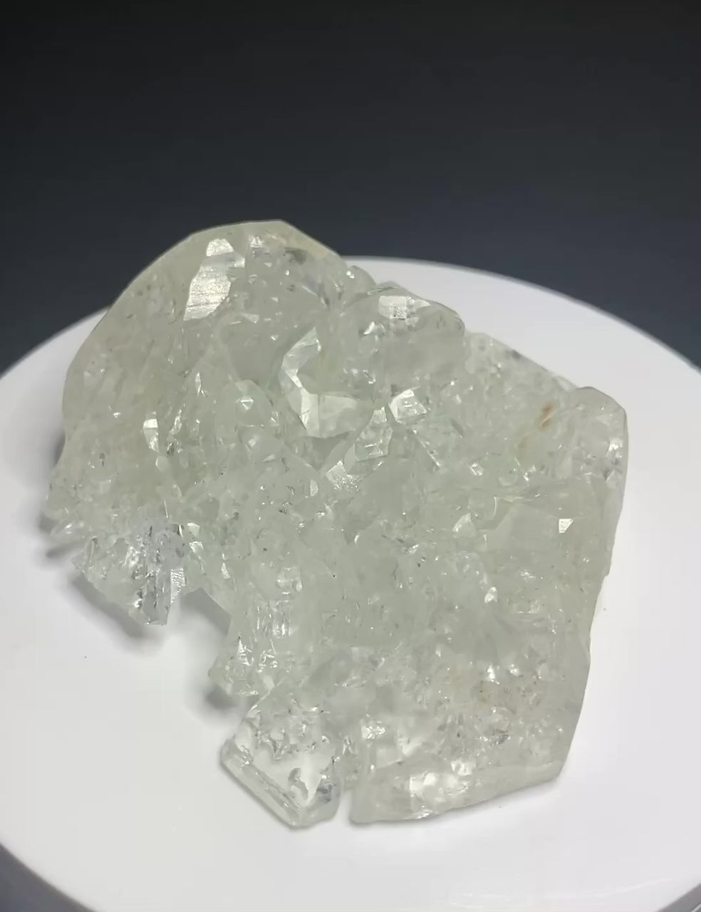 Colourless transparent topaz crystal cluster from Ematita, Minas Gerais, Brazil