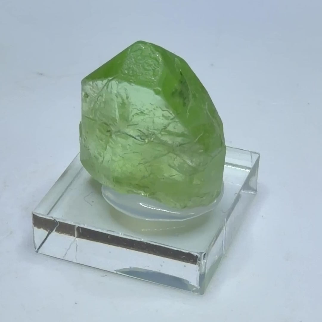 Green peridot olivine crystal from Sapat Gali, Kagan Valley, Pakistan