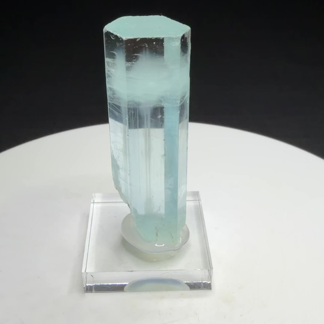 Transparent pale blue aquamarine crystal from Shigar Valley, Gilgit-Baltistan, Pakistan