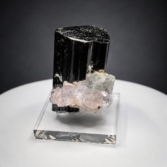 Fluorite & Quartz on Schorl – Shengus, Pakistan
