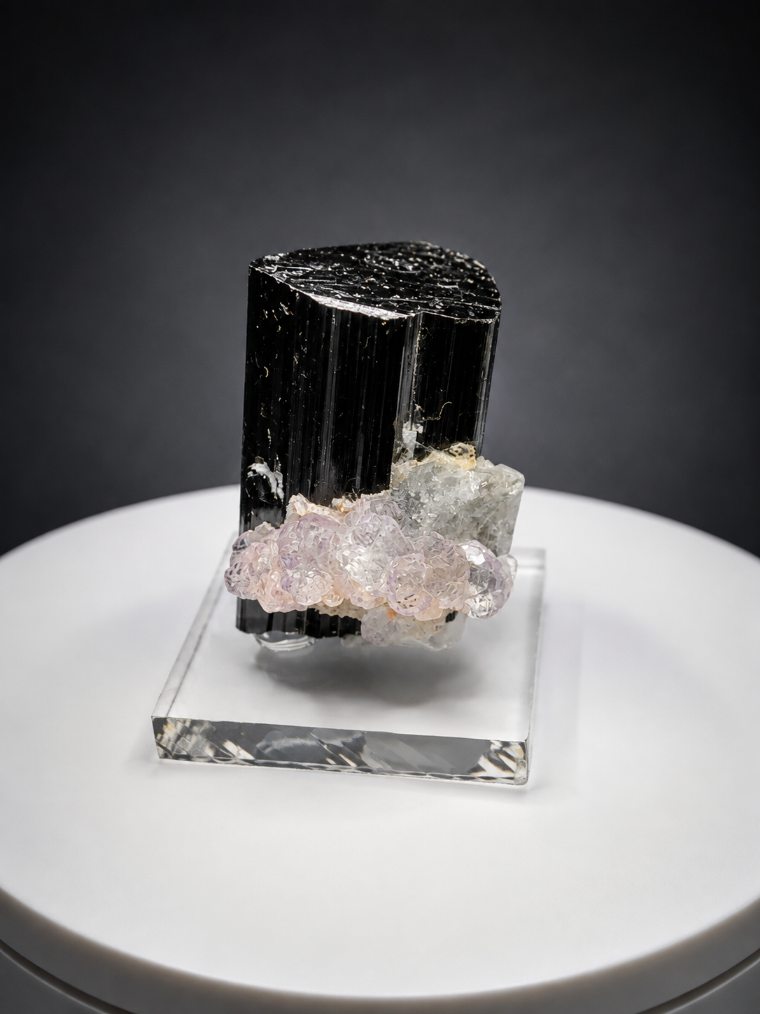Fluorite & Quartz on Schorl – Shengus, Pakistan
