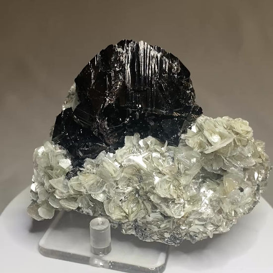 Cassiterite in Muscovite, Pingwu, Sichuan, China