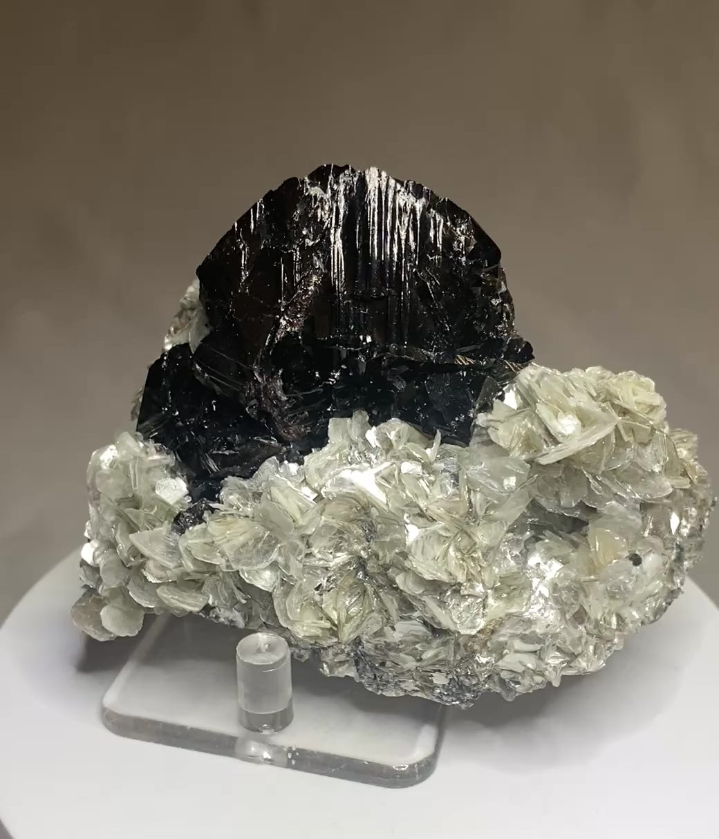 Cassiterite in Muscovite, Pingwu, Sichuan, China
