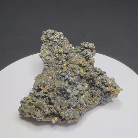 Freibergite with pyrite from Eagle Mine, Gilman, Colorado, USA